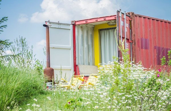 Slapen in een zeecontainer Slapen in een zeecontainer