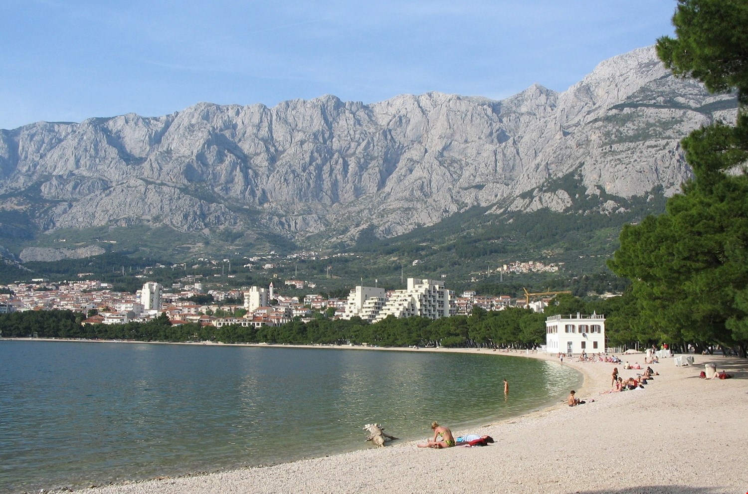Het strand van Makarska Het strand van Makarska