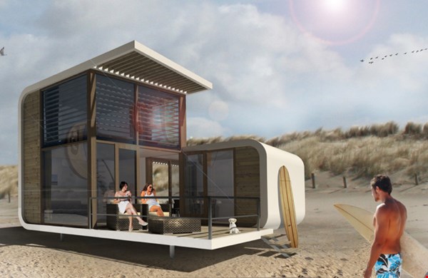 Slapen in een design strandhuisje
