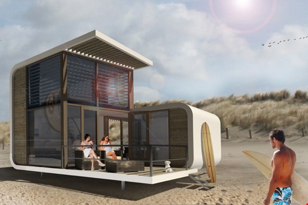 Slapen in een design strandhuisje