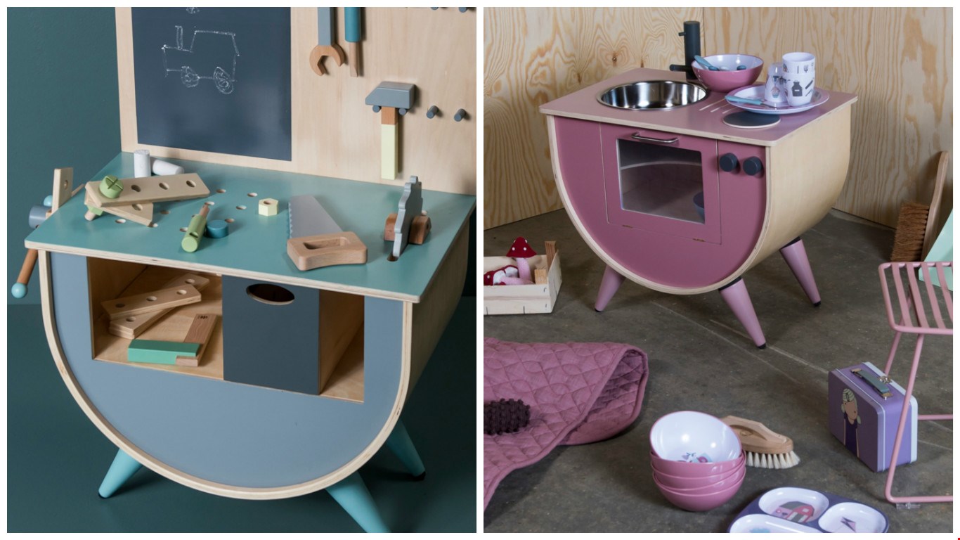 Houten werkbank en keuken Houten werkbank en keuken