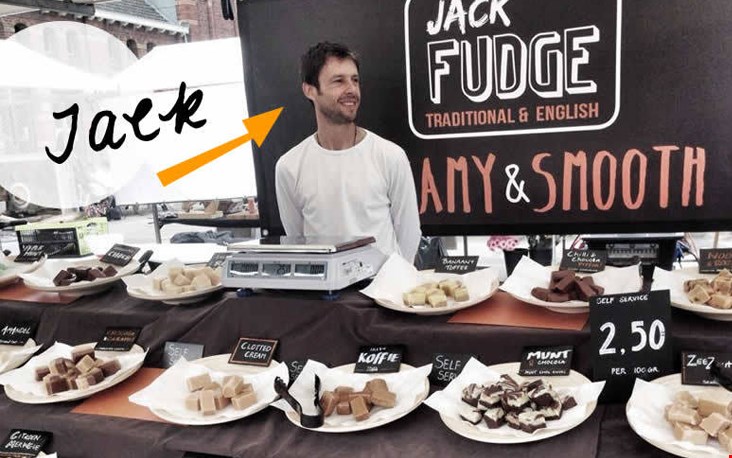 Dit is Jack. Jack maakt verslavende fudge. Dit is Jack. Jack maakt verslavende fudge.