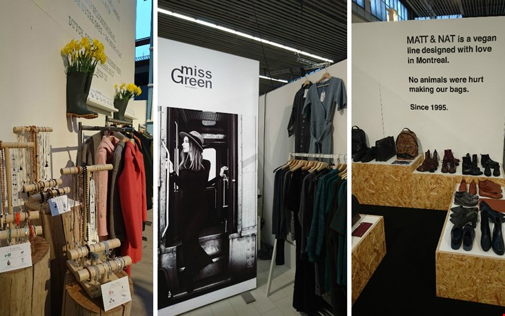 Verschillende duurzame merken die zich presenteren op de Modefabriek Verschillende duurzame merken die zich presenteren op de Modefabriek