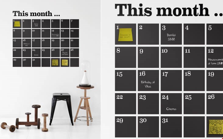 Muursticker 'Calender' van Ferm Living Muursticker 'Calender' van Ferm Living