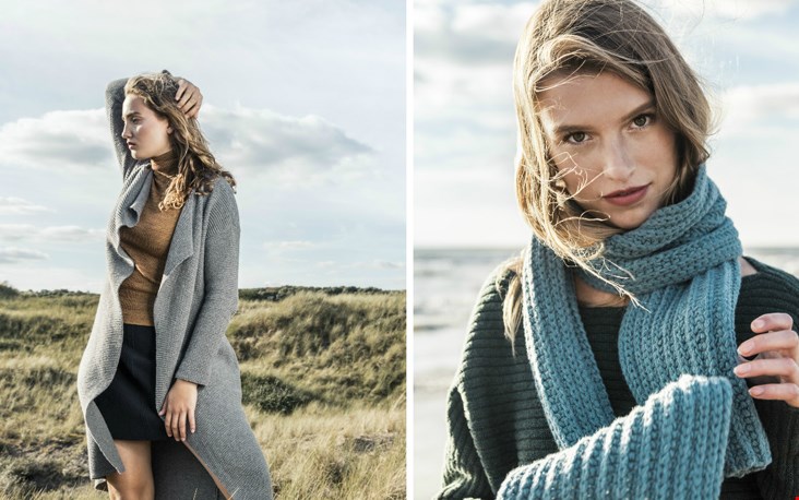 Vest Long Life en Sjaal French Blue voor dames Vest Long Life en Sjaal French Blue voor dames