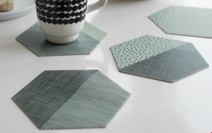Onderzetters met grafische patronen Onderzetters met grafische patronen