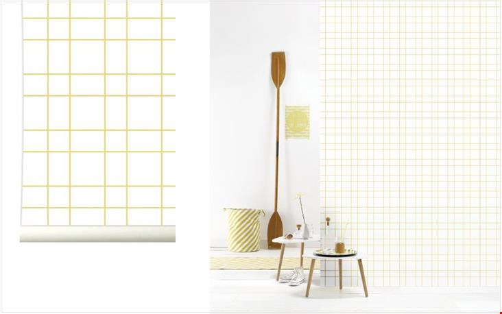 behang Grid Yellow behang Grid Yellow