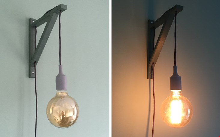 Zelf combineren van kleuren en een lamp die ook mooi is als hij niet brandt. Zelf combineren van kleuren en een lamp die ook mooi is als hij niet brandt.