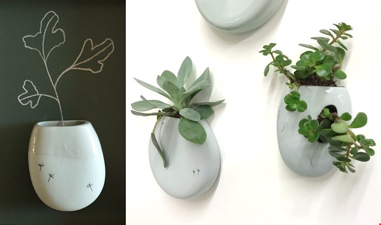 De recycle wandvaasjes van Elke van den Berg De recycle wandvaasjes van Elke van den Berg