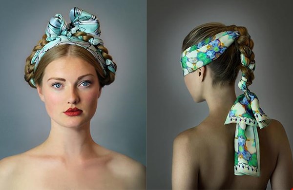 Mooi om een sjaal te verwerken in het haar Mooi om een sjaal te verwerken in het haar