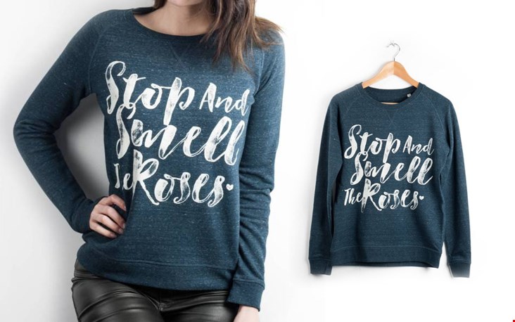 Trui met positieve boodschap Trui met positieve boodschap