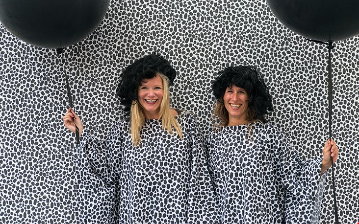 Marije en ik bij de Motiflow-stand op Flavourites Feest Marije en ik bij de Motiflow-stand op Flavourites Feest